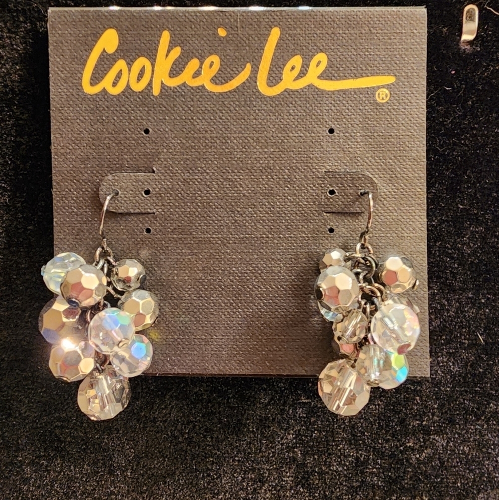 Cookie Lee Iridescent Dangle Earrings NWT